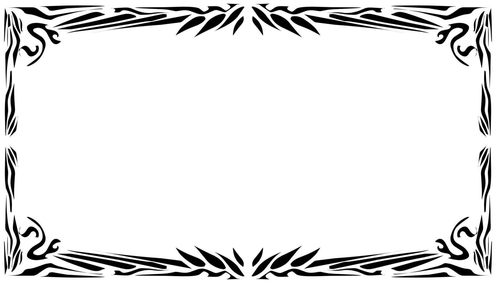 Illustration of a photo frame with a tribal design vector