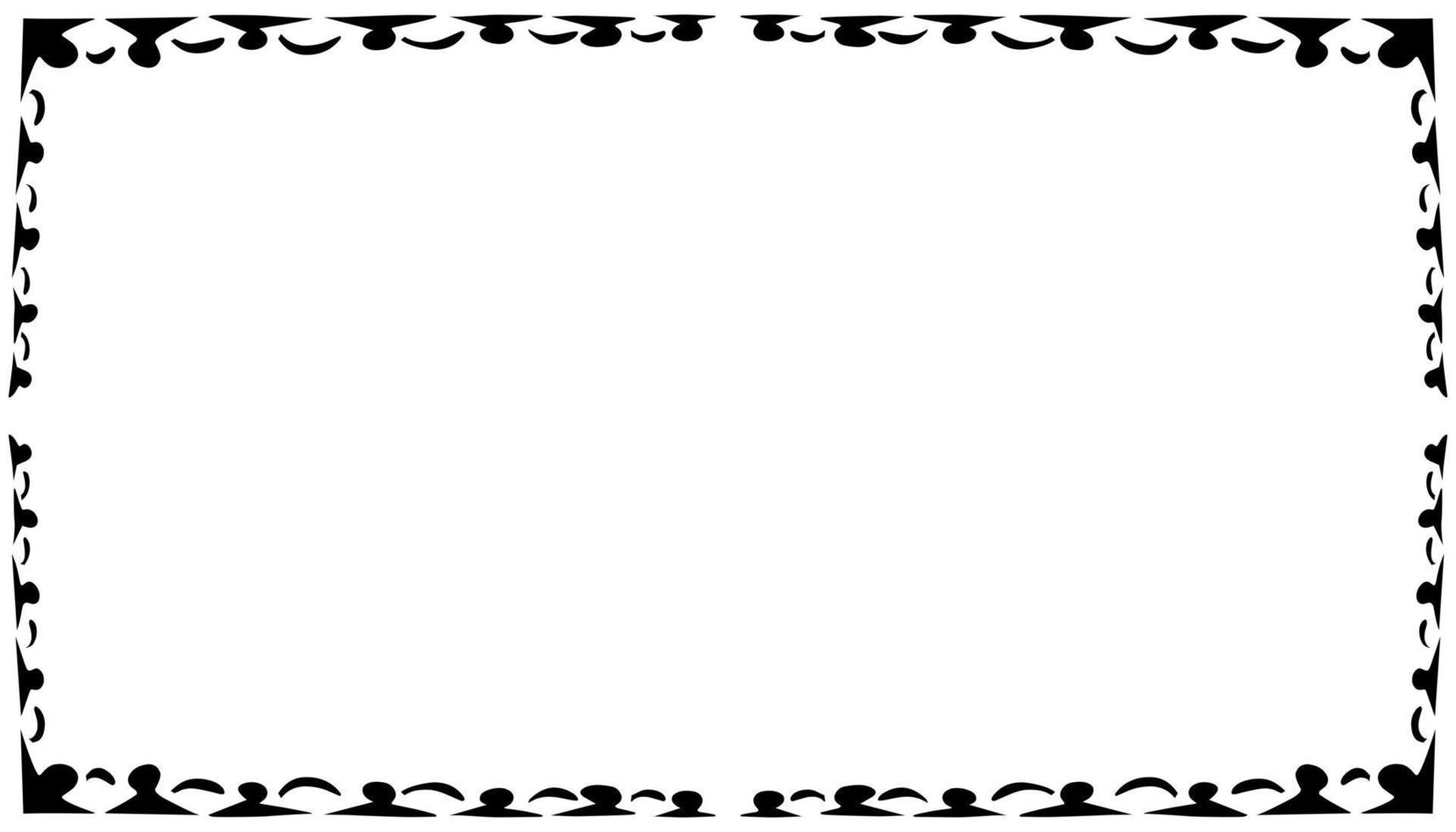 Illustration of a photo frame with a tribal design vector