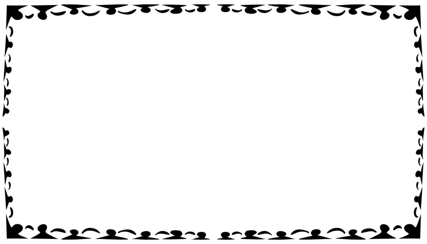 Illustration of a photo frame with a tribal design vector