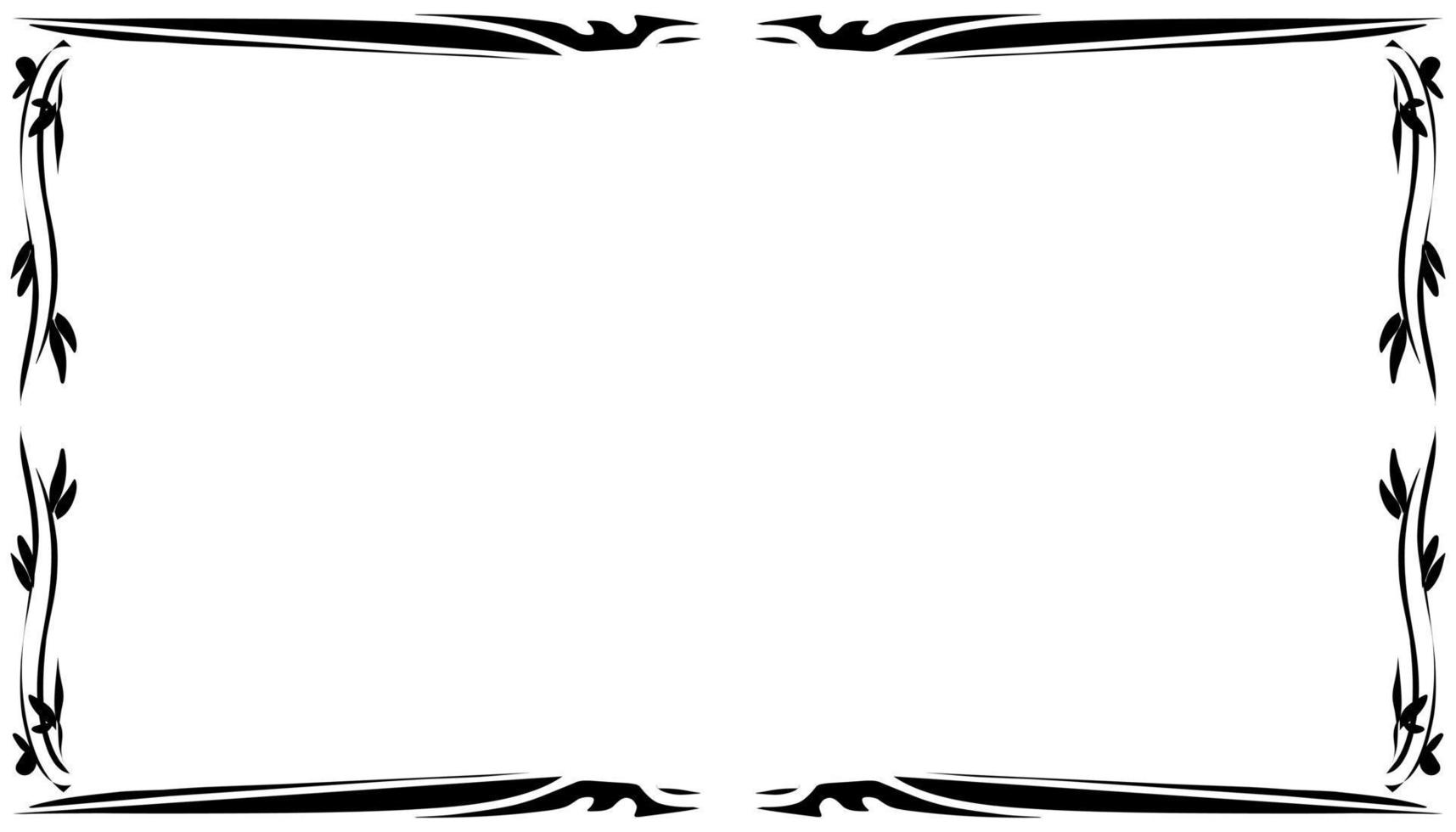 Illustration of a photo frame with a tribal design vector