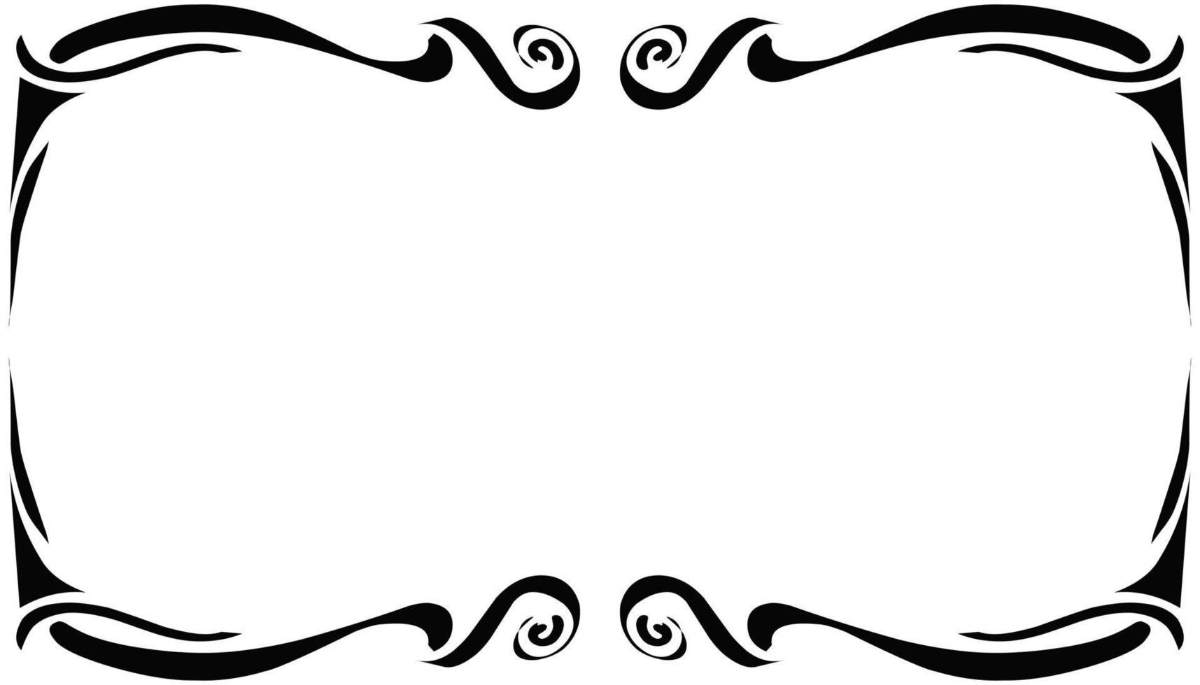Illustration of a photo frame with a tribal design vector