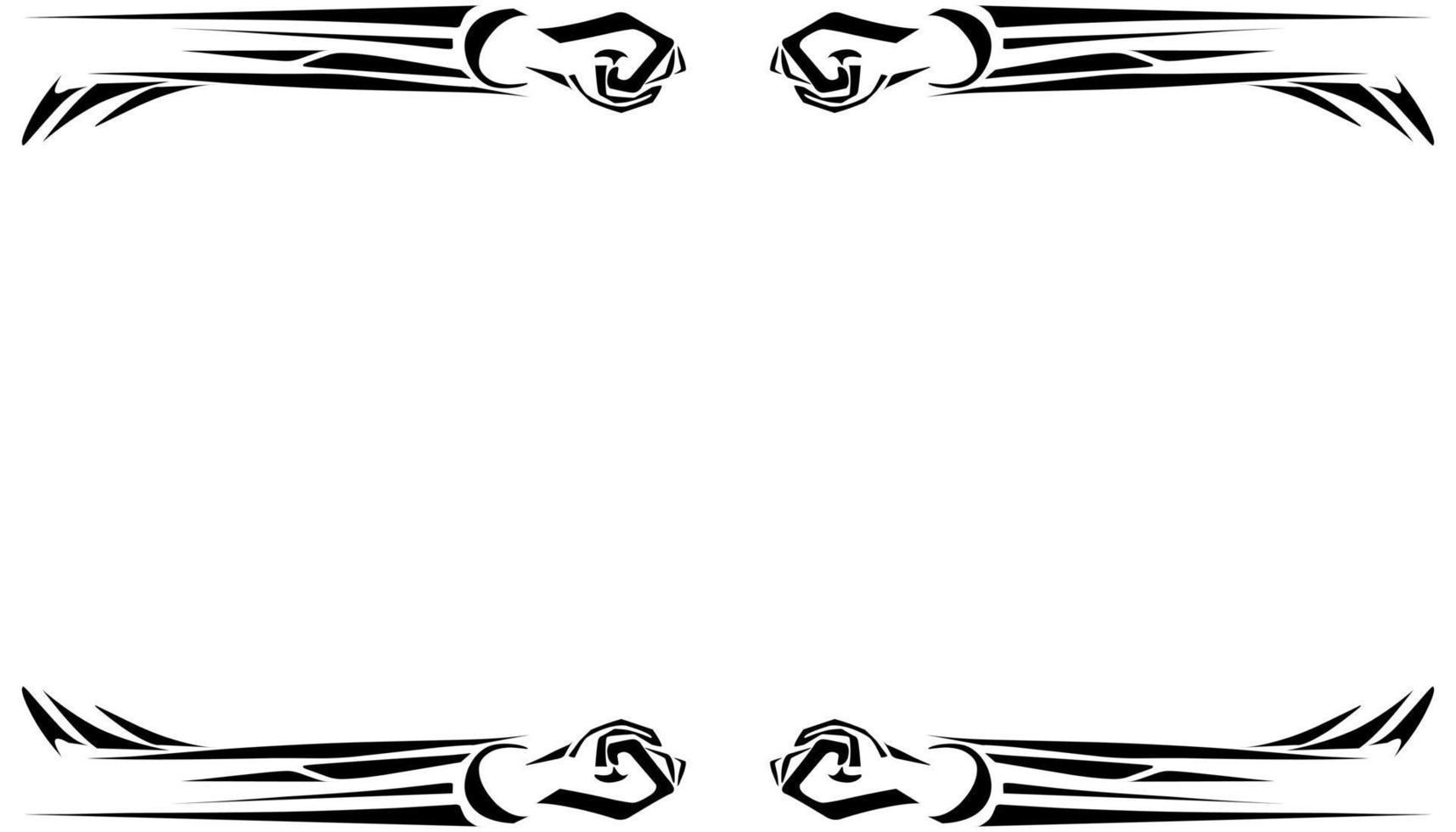 Illustration of a photo frame with a tribal design vector