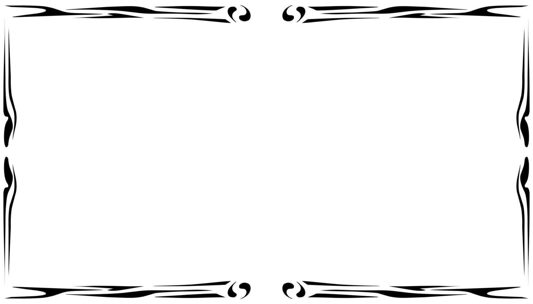 Illustration of a photo frame with a tribal design vector