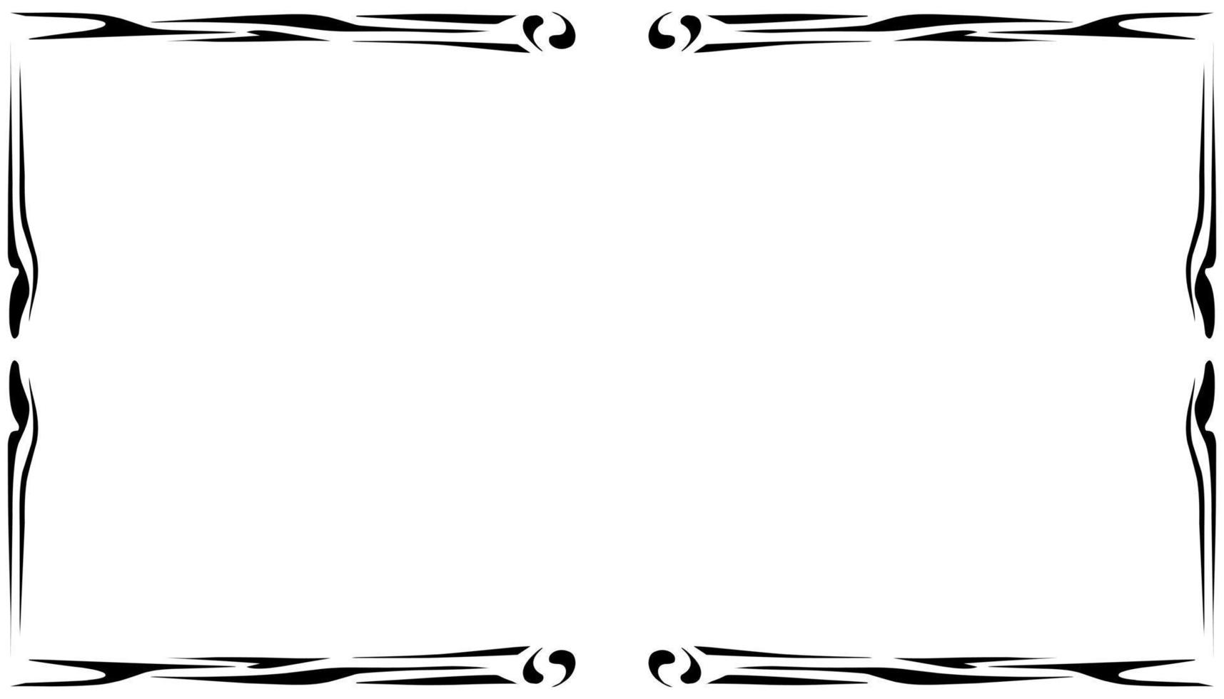 Illustration of a photo frame with a tribal design vector