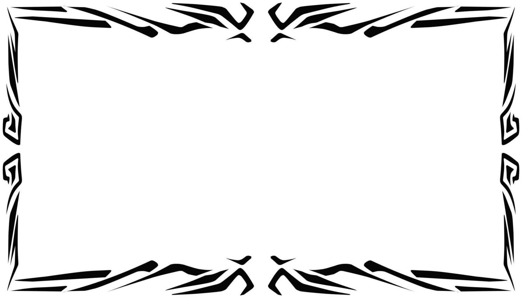 Illustration of a photo frame with a tribal design vector