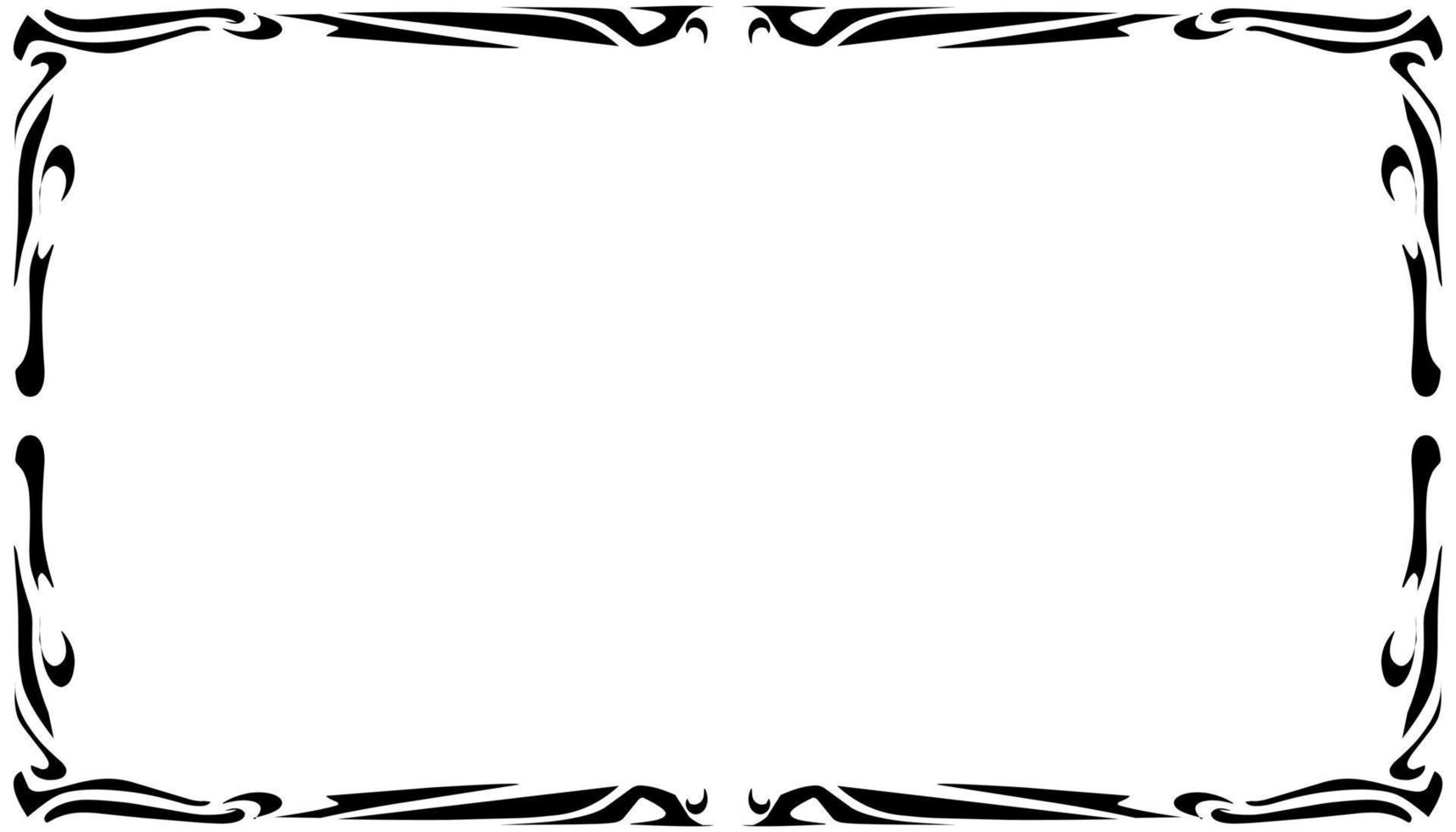 Illustration of a photo frame with a tribal design vector