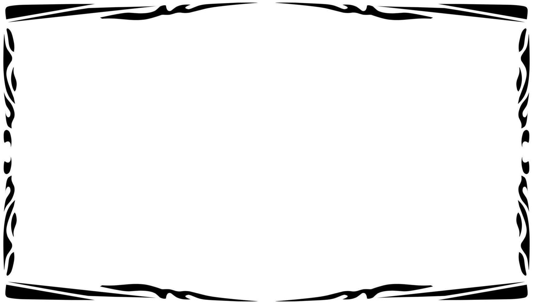 Illustration of a photo frame with a tribal design vector