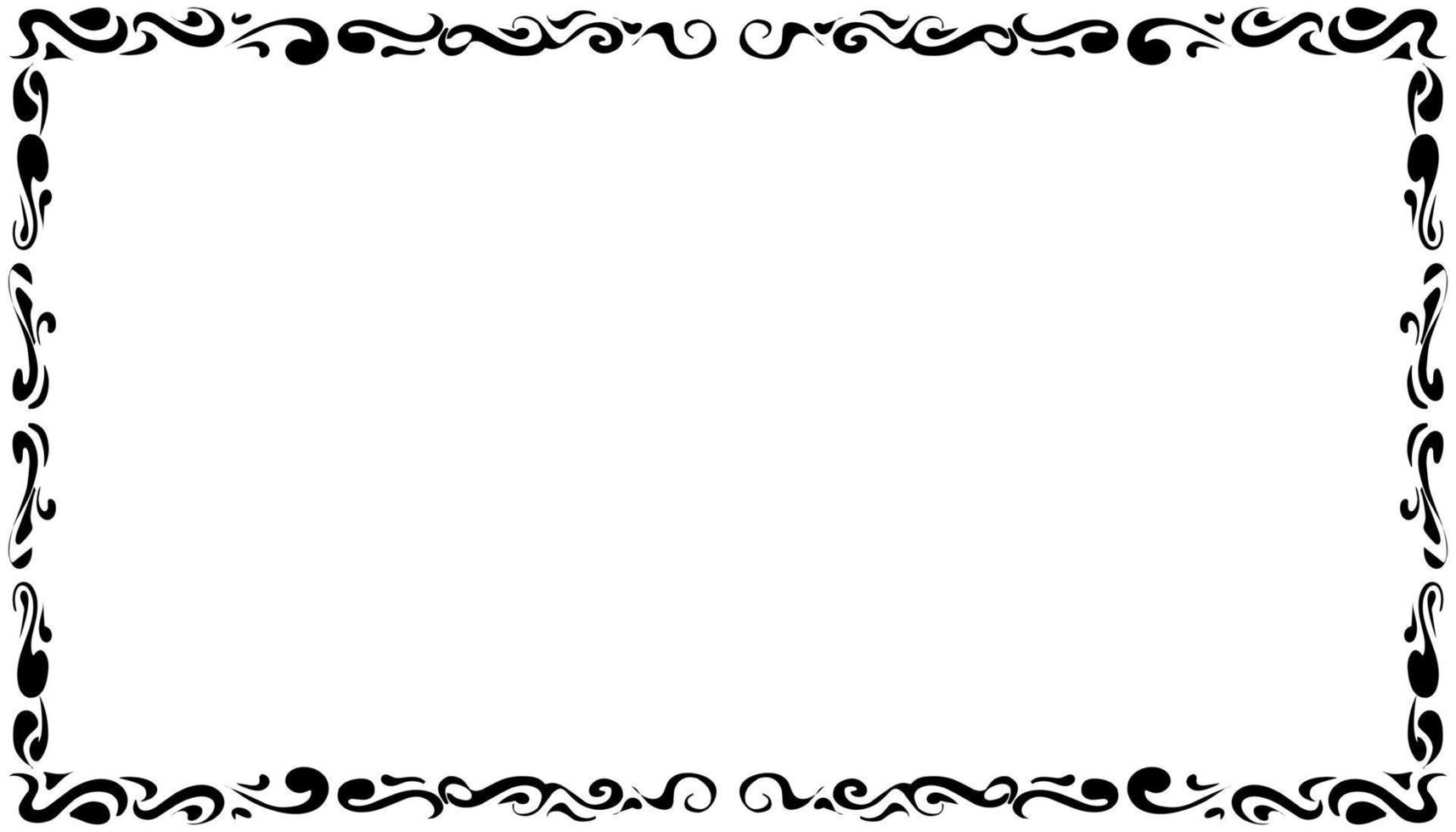 Illustration of a photo frame with a tribal design vector
