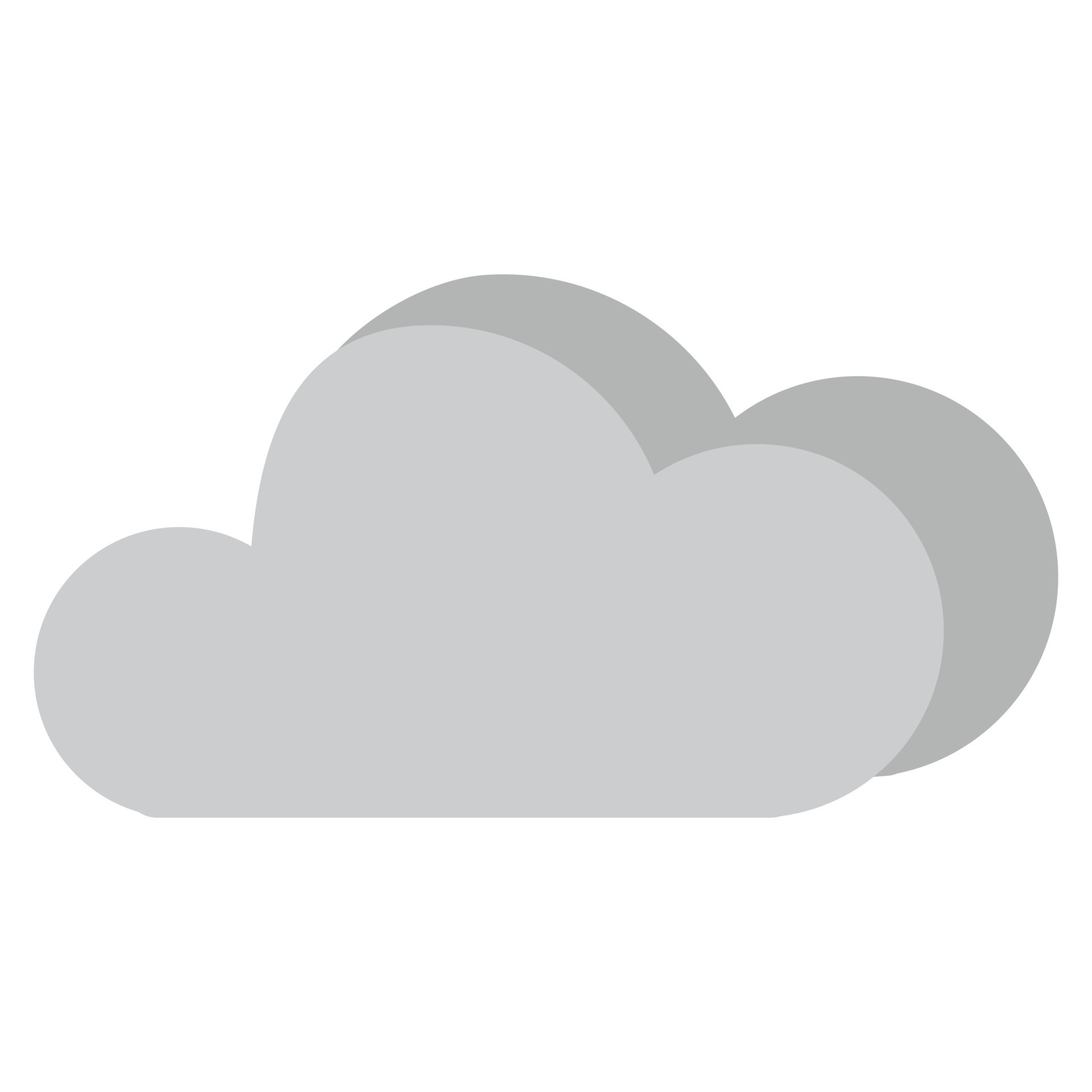 Cloudy weather icon, two clouds, weather forecast icon for cloudy ...