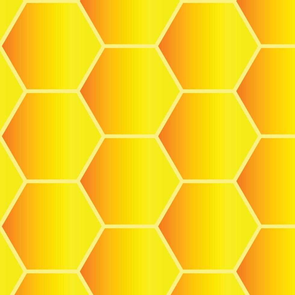 A honeycomb with honey colors, honeycomb pattern, hexagonal pattern, orange and yellow, bee home, honeycomb illustration vector, suitable for honey label and sign, educational material vector