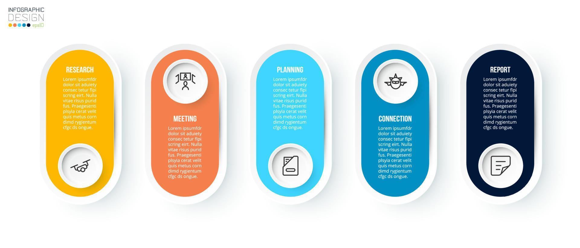 plantilla de infografía de concepto de negocio con opción. vector