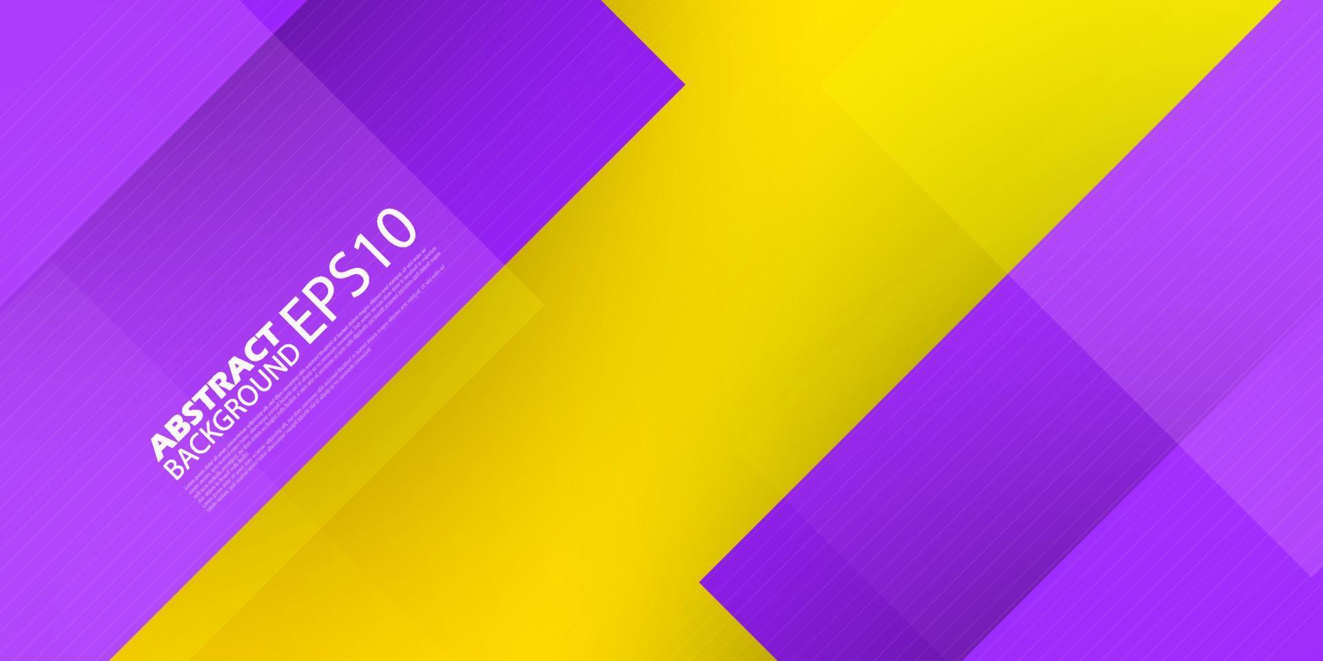 Abstract overlap bright yellow and purple papercut illustration background with 3d look and simple pattern. cool design and luxury.Eps10 vector