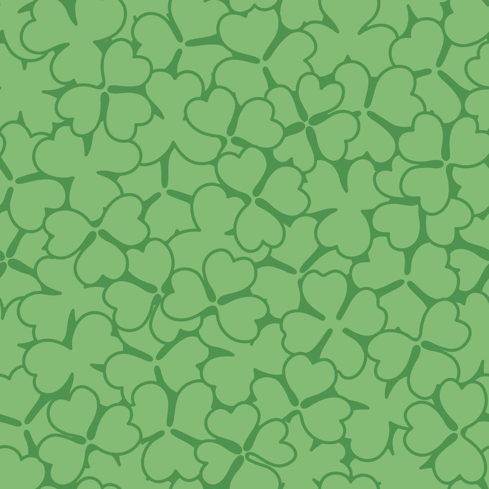 Green bush of clover leaf seamless repeatable pattern background vector