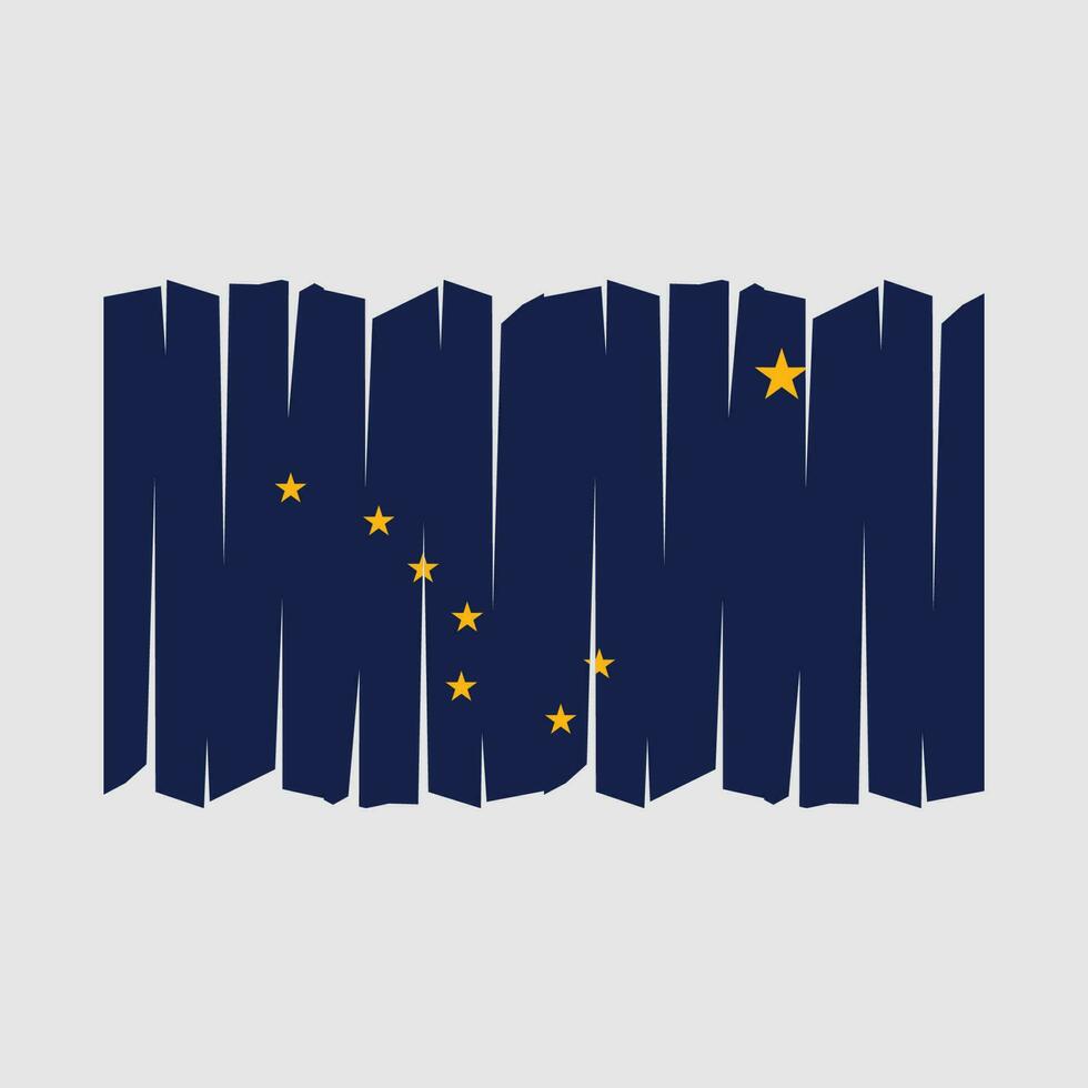 Alaska Flag Brush Vector