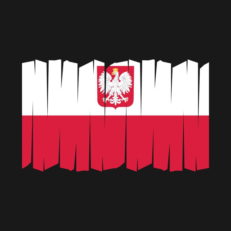 Poland Flag Brush Vector