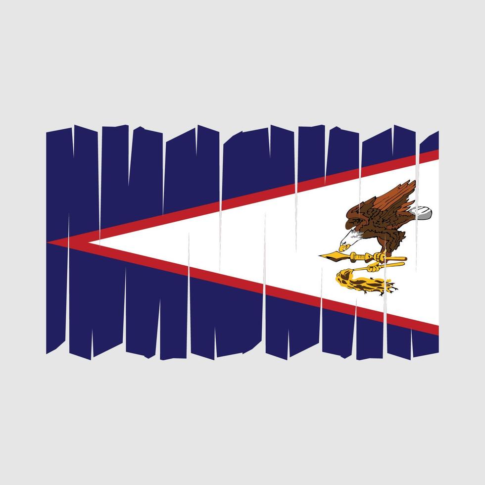 American Samoa Flag Brush Vector
