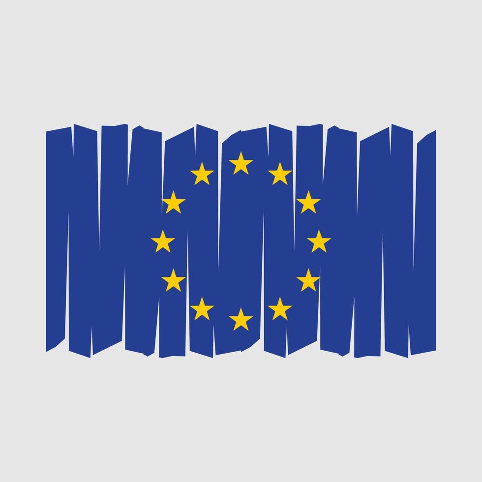 European Flag Brush Vector