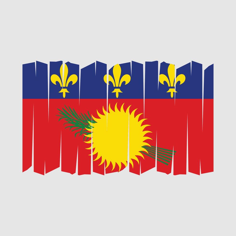 Guadeloupe Flag Brush Vector