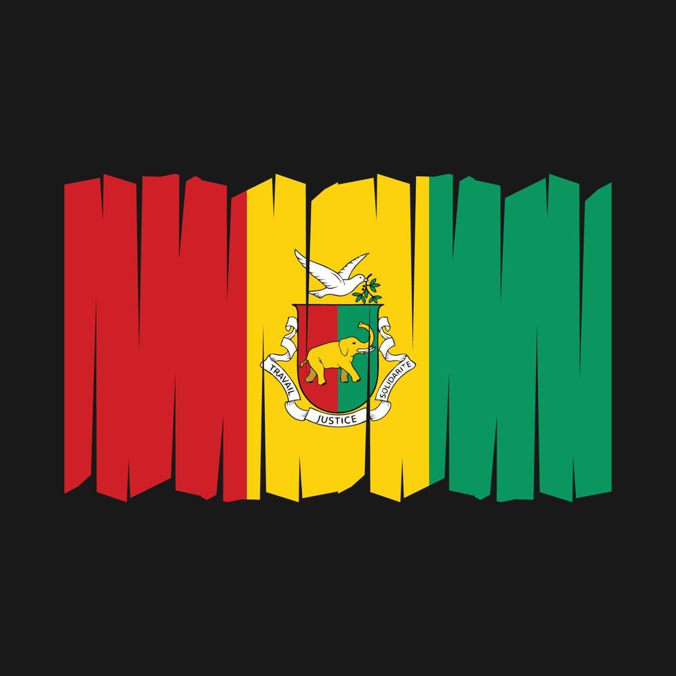 Guinea Flag Brush Vector