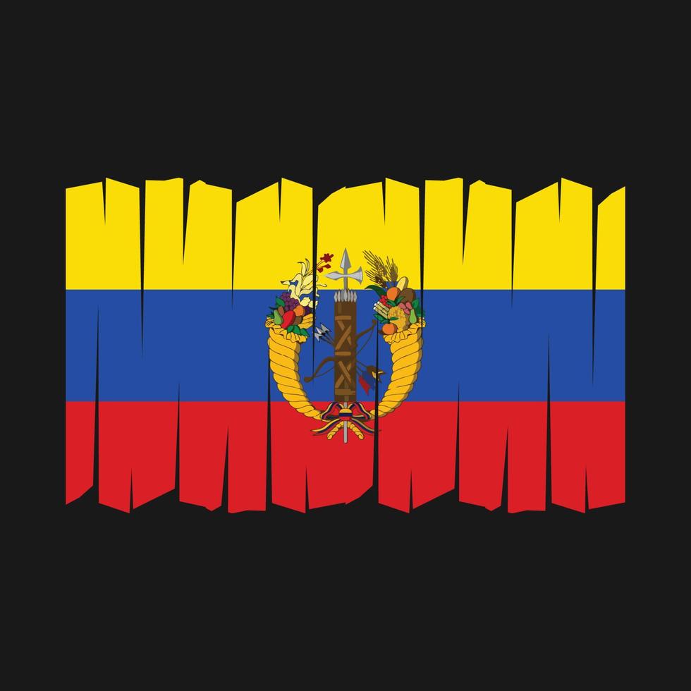 Colombia Flag Brush Vector