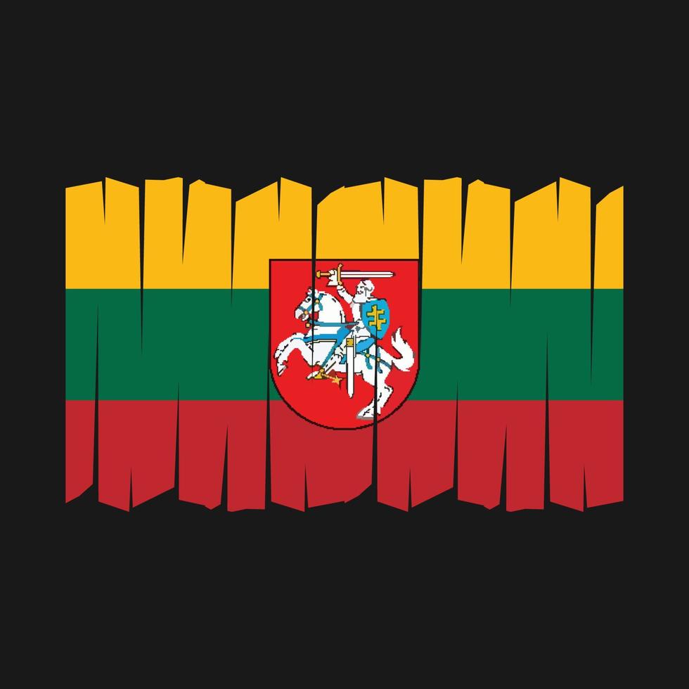 Lithuania Flag Brush Vector