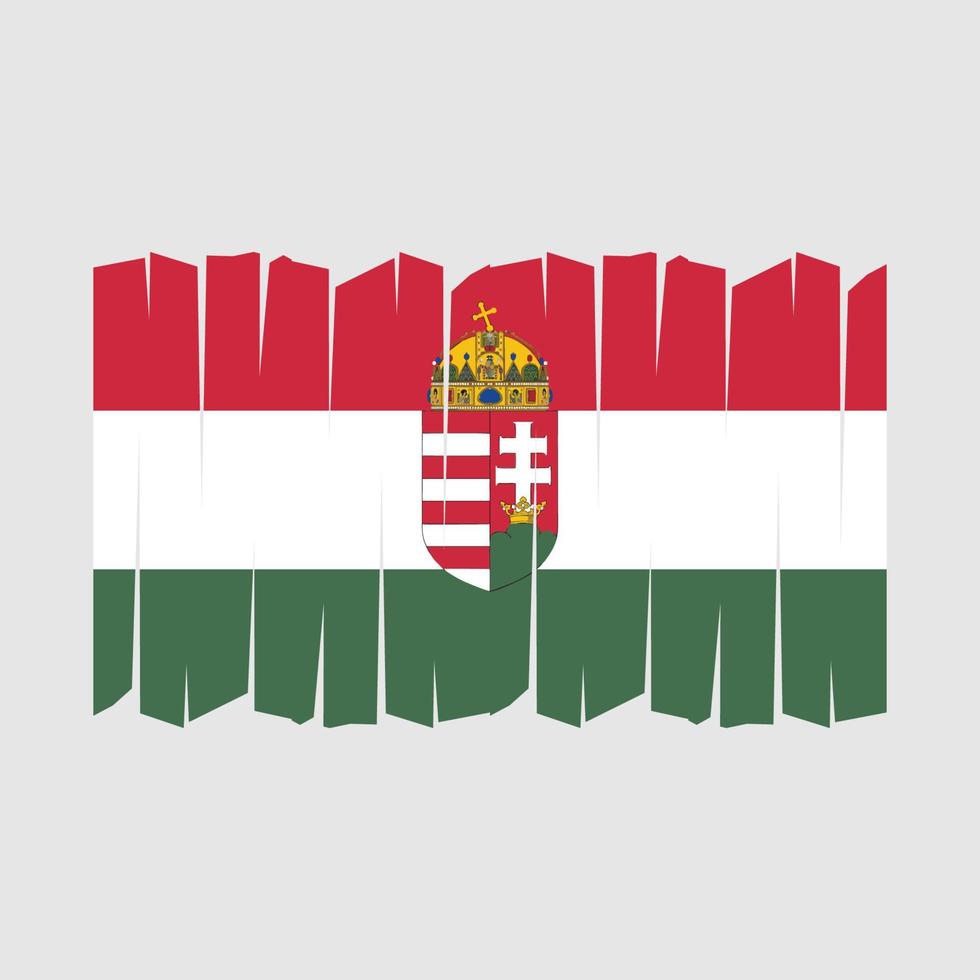 Hungary Flag Brush Vector