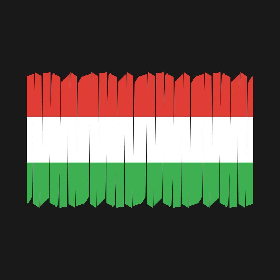 Hungary Flag Brush Vector