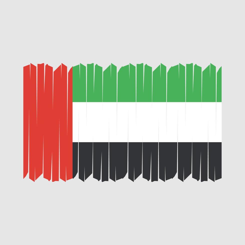 vector de pincel de bandera de los emiratos árabes unidos