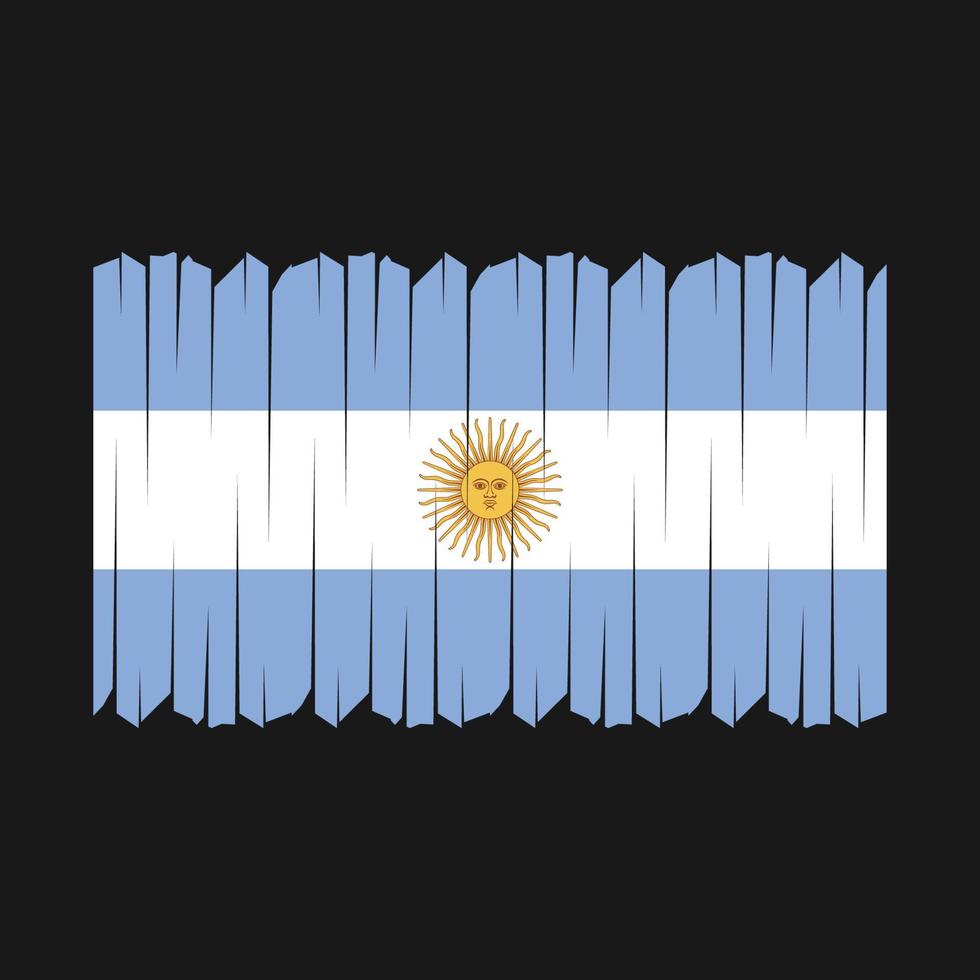 vector de pincel de bandera argentina