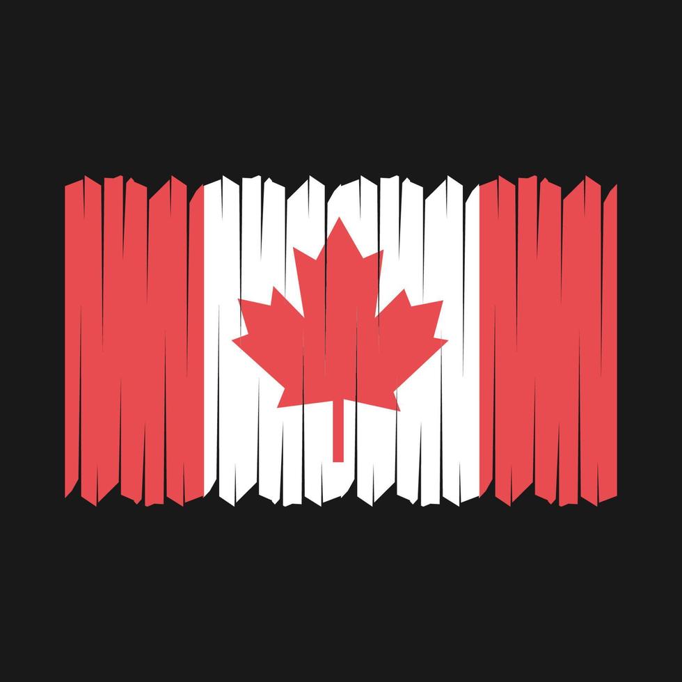 vector de pincel de bandera de canadá