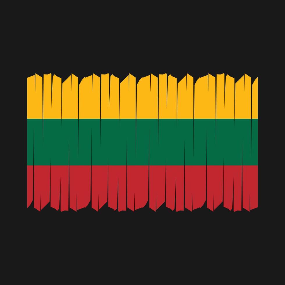 Lithuania Flag Brush Vector