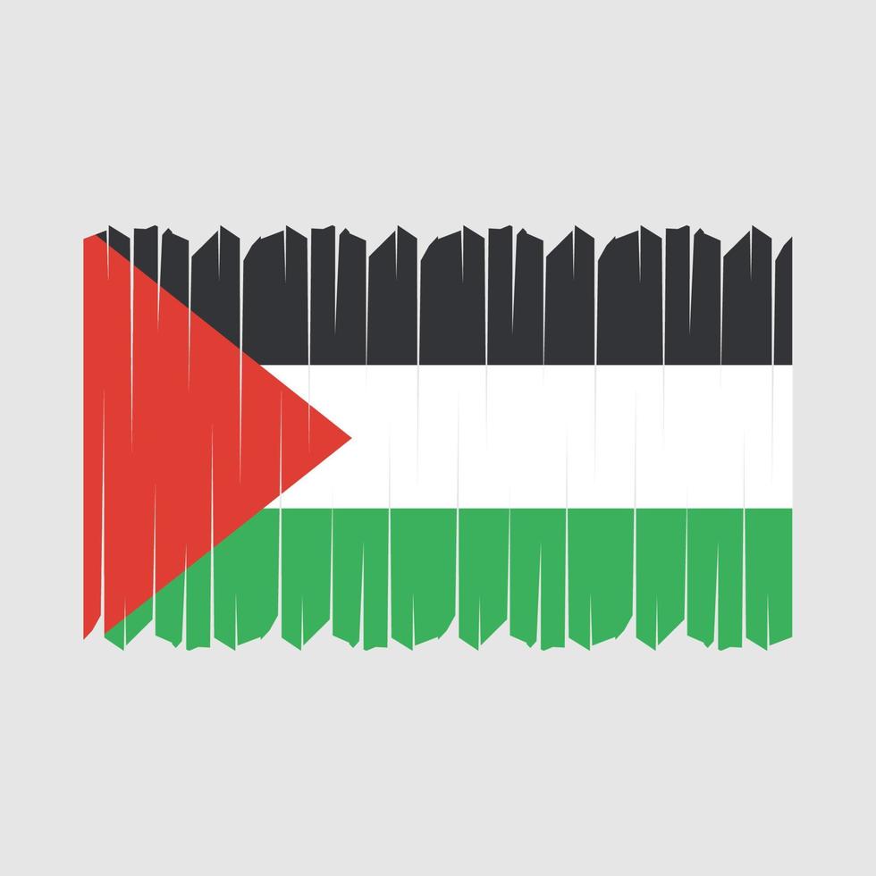 vector de pincel de bandera palestina