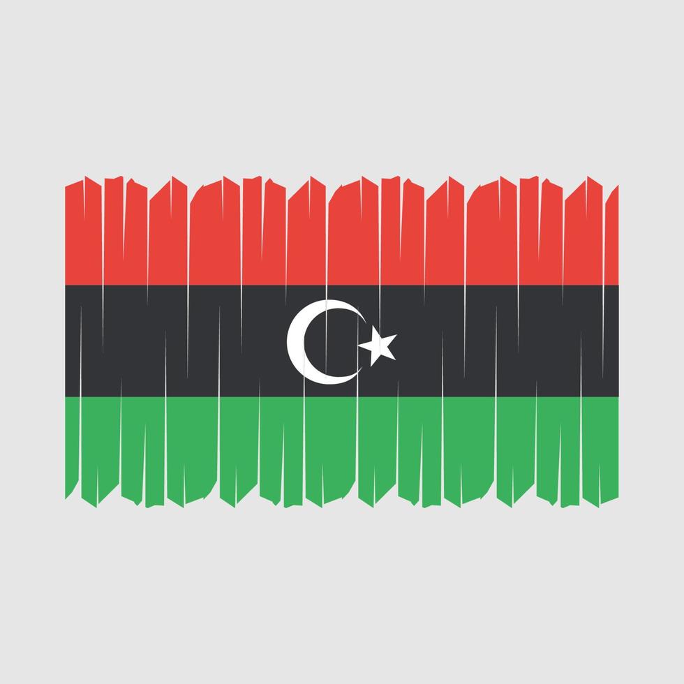 Libya Flag Brush Vector