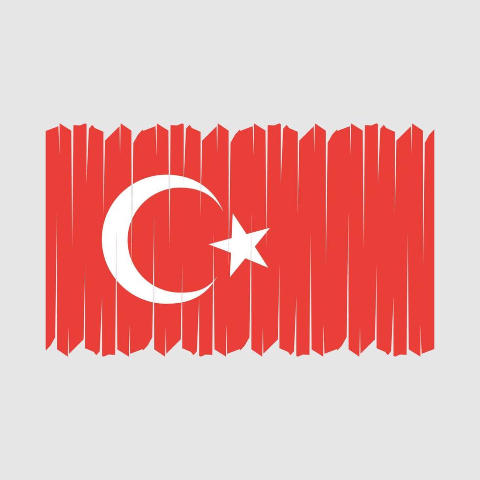 vector de pincel de bandera de turquía