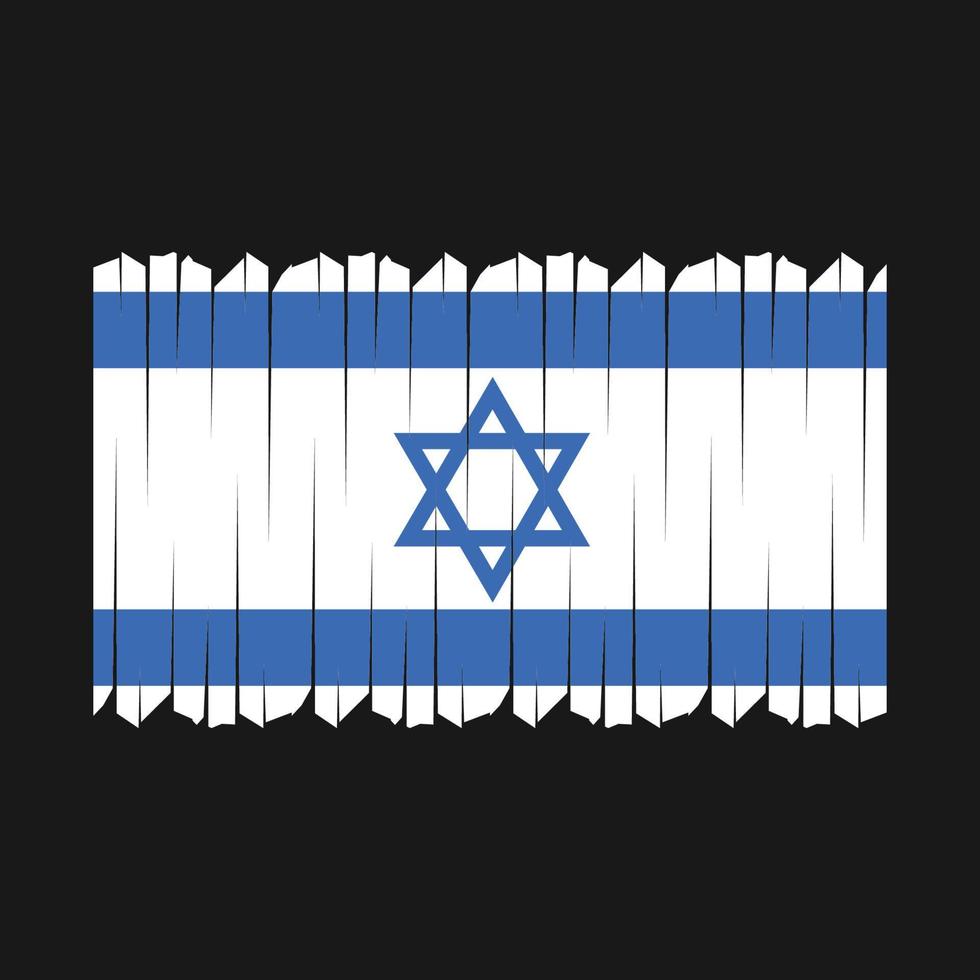 Israel Flag Brush Vector