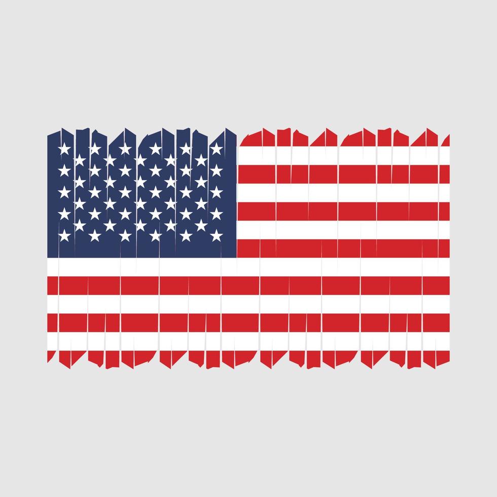 American Flag Brush Vector