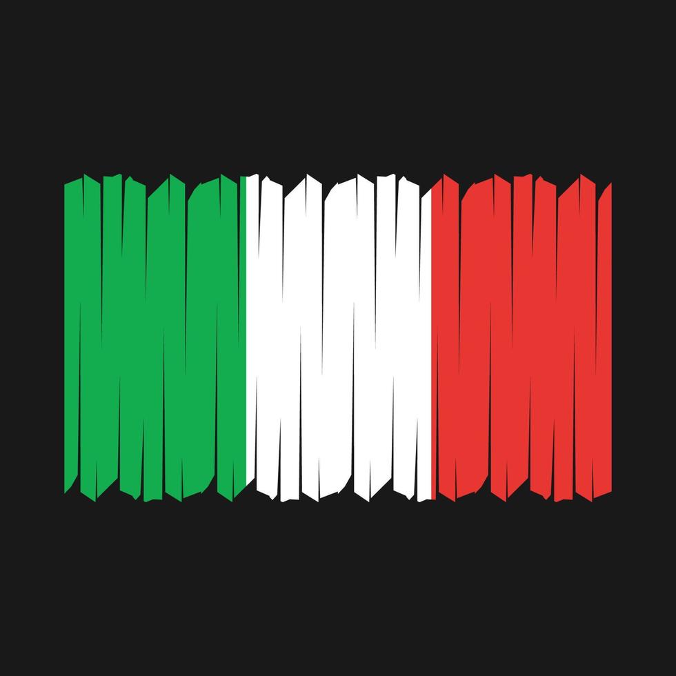Italy Flag Brush Vector
