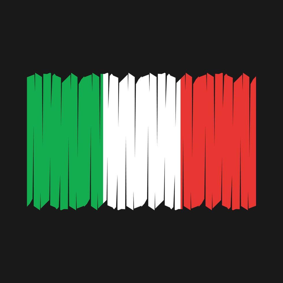 vector de pincel de bandera de italia