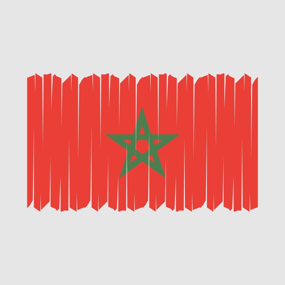 vector de pincel de bandera de marruecos