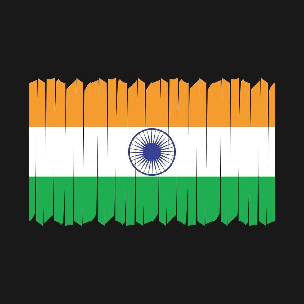 vector de pincel de bandera india