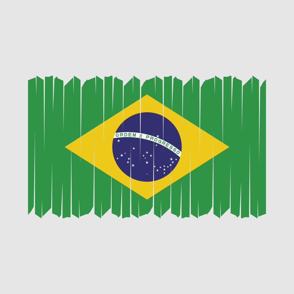 vector de pincel de bandera de brasil