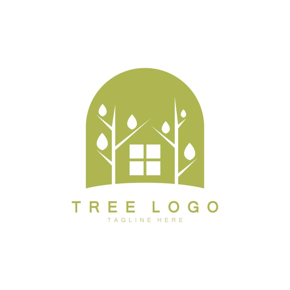 logotipo de árbol abstracto para bosque y naturaleza de parque. con una combinación de elementos de línea .vector para diseños de negocios, agricultura, conceptos ecológicos, vegetación y belleza natural. vector