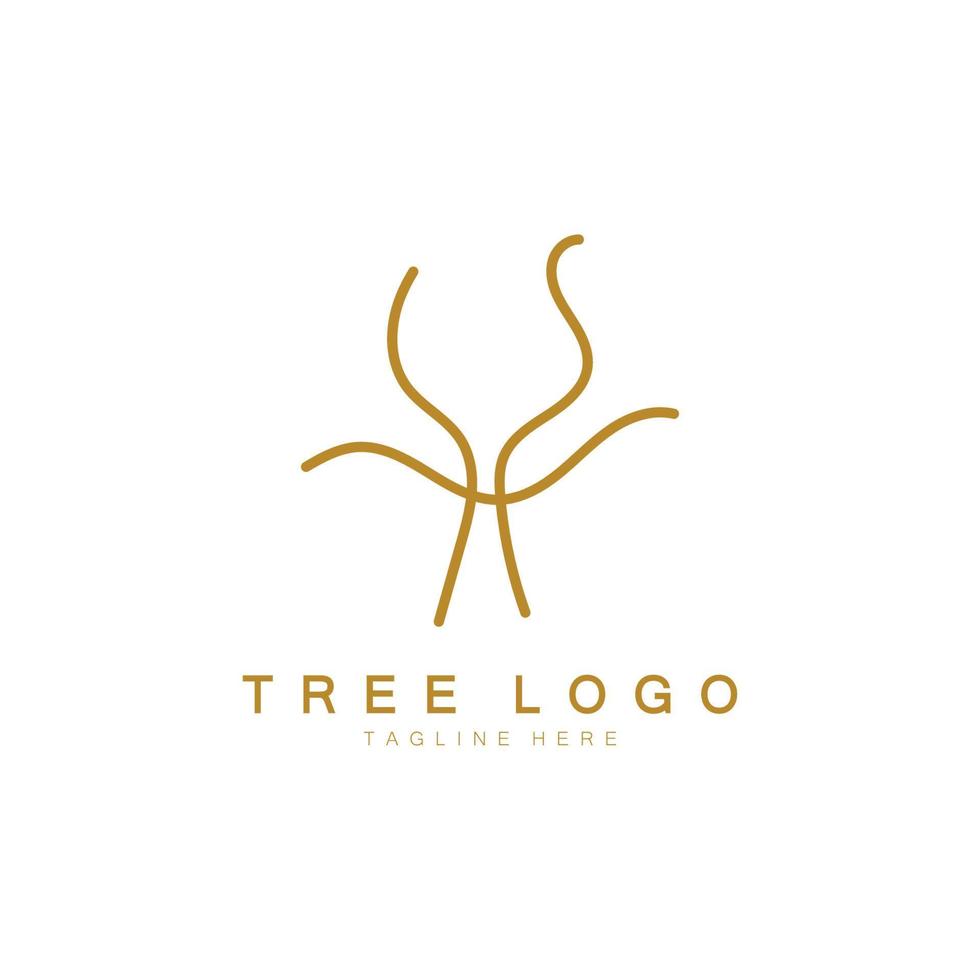Abstract tree logo for forest and park nature.with a combination of .vector line elements for business designs, agriculture, ecological concepts, greenery and natural beauty. vector