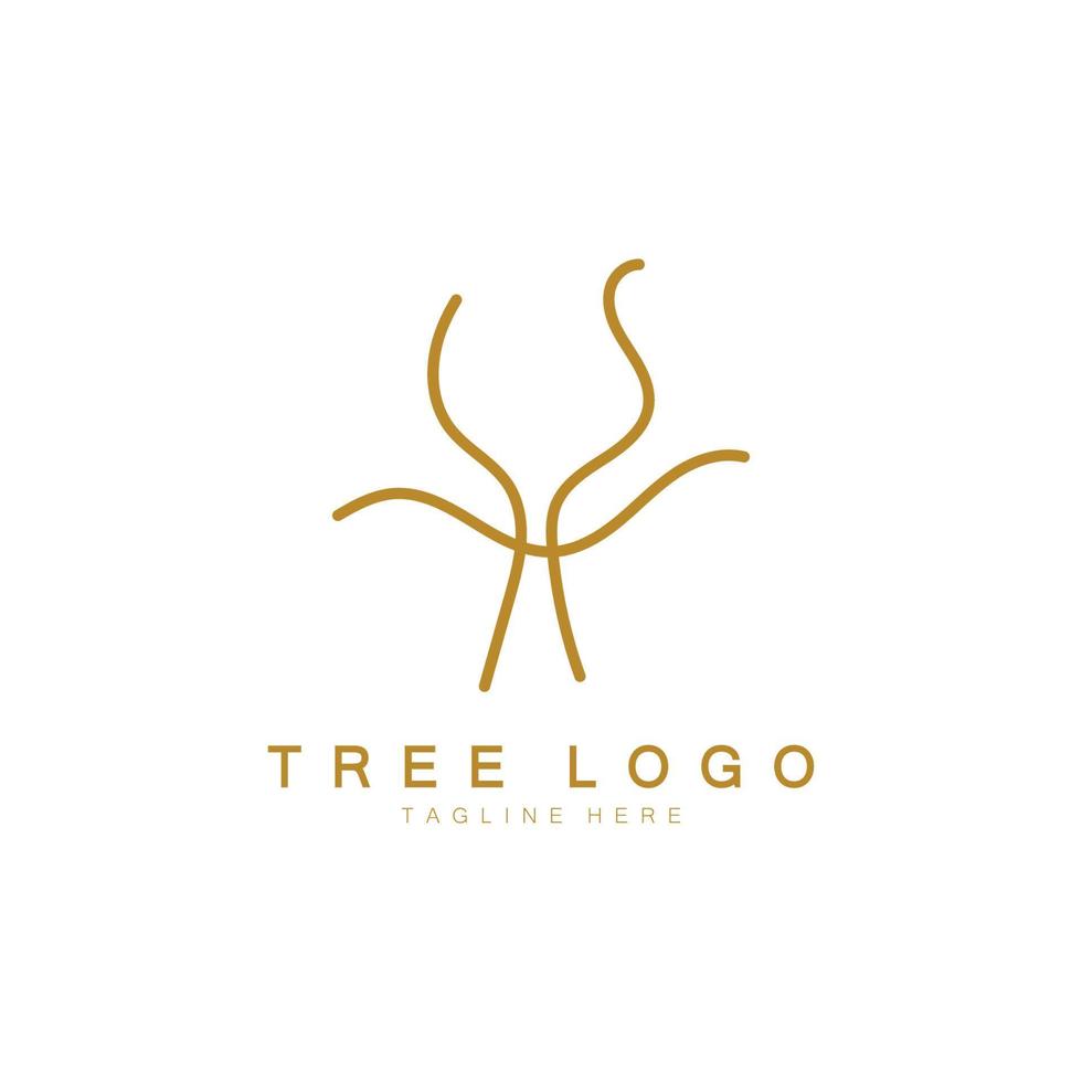 Abstract tree logo for forest and park nature.with a combination of .vector line elements for business designs, agriculture, ecological concepts, greenery and natural beauty. vector