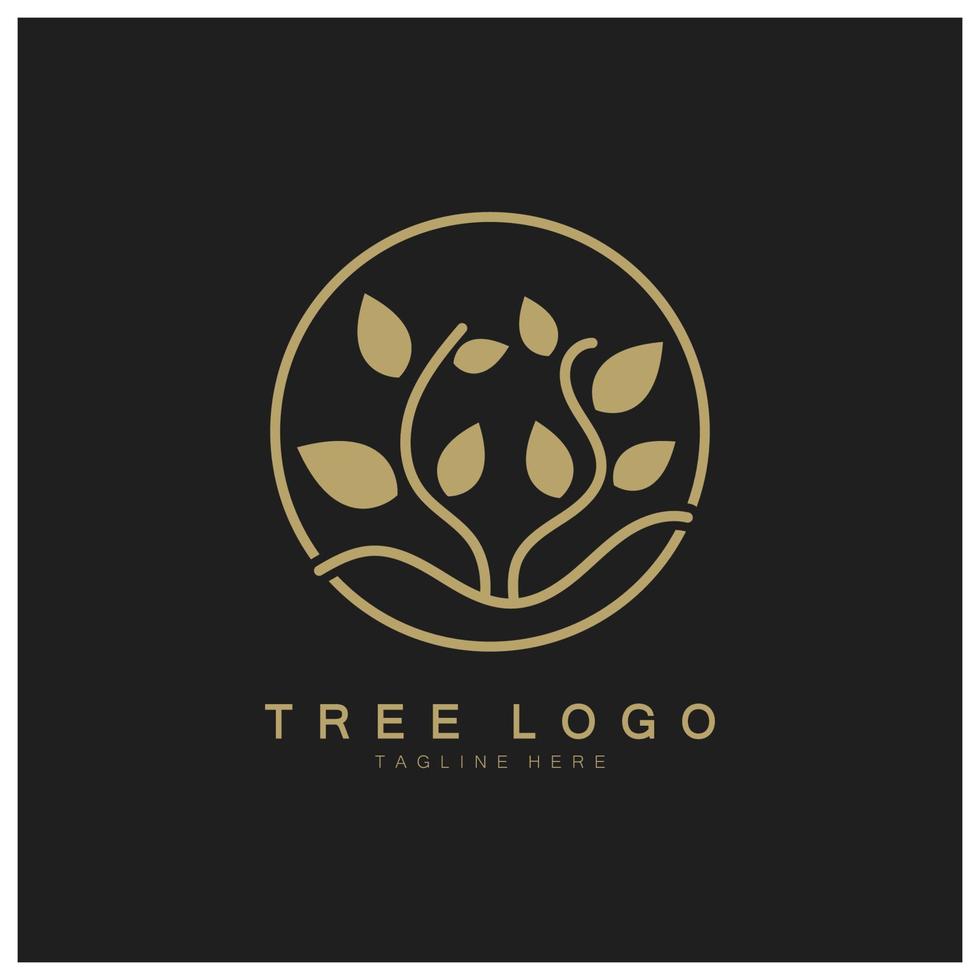 Abstract tree logo for forest and park nature.with a combination of .vector line elements for business designs, agriculture, ecological concepts, greenery and natural beauty. vector