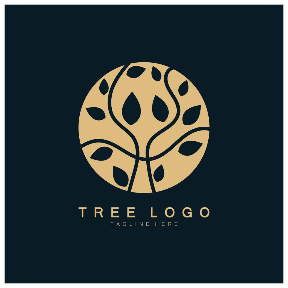 Abstract tree logo for forest and park nature.with a combination of .vector line elements for business designs, agriculture, ecological concepts, greenery and natural beauty. vector