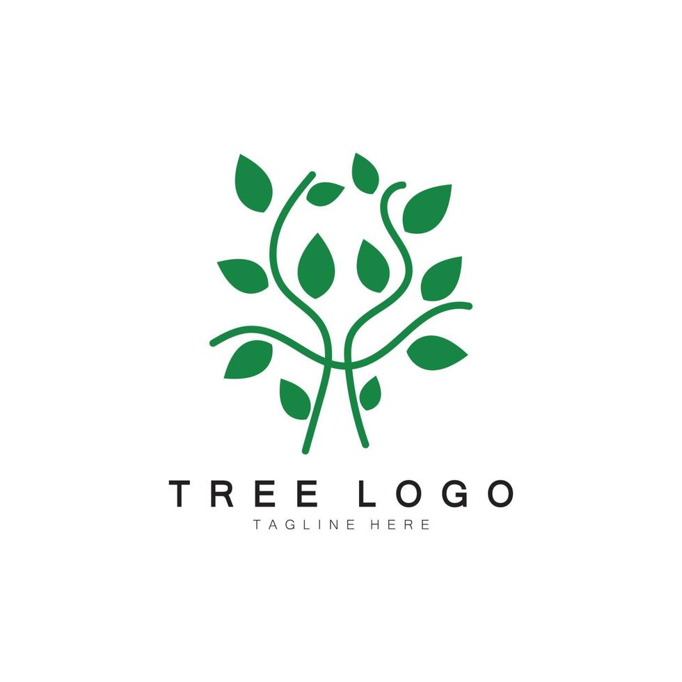 Abstract tree logo for forest and park nature.with a combination of .vector line elements for business designs, agriculture, ecological concepts, greenery and natural beauty. vector