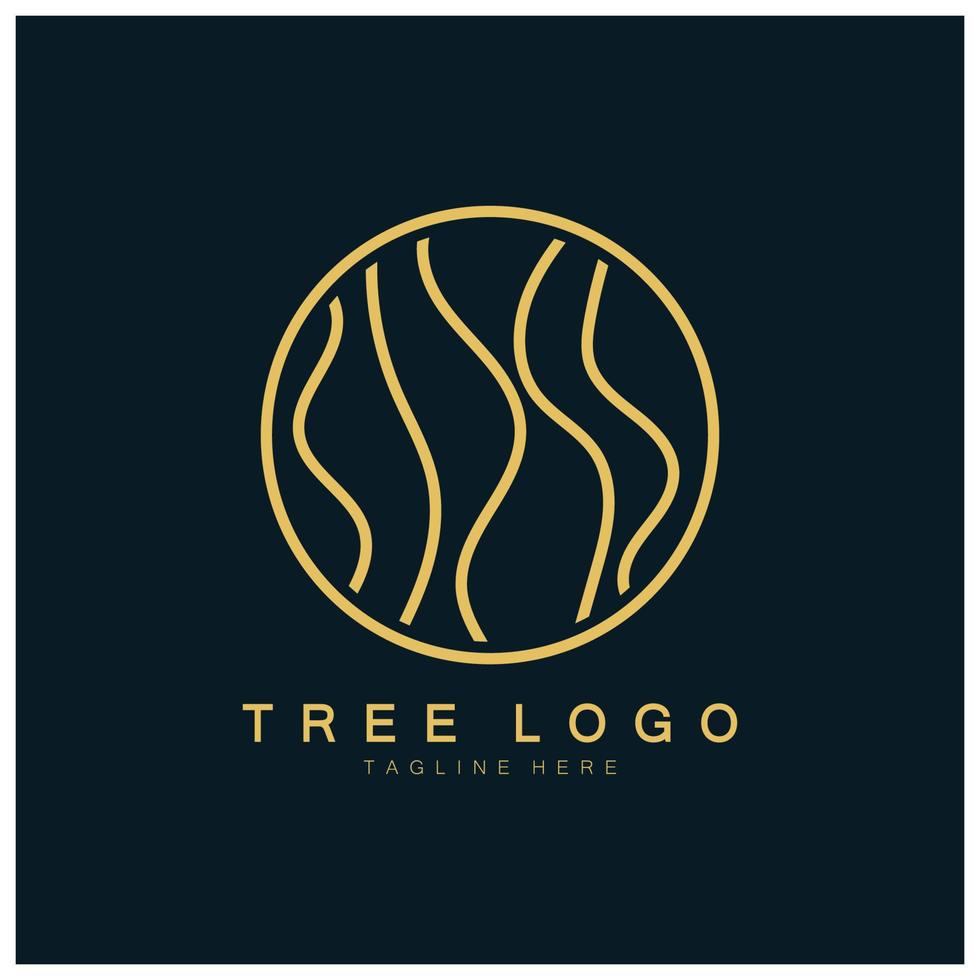 logotipo de árbol abstracto para bosque y naturaleza de parque. con una combinación de elementos de línea .vector para diseños de negocios, agricultura, conceptos ecológicos, vegetación y belleza natural. vector