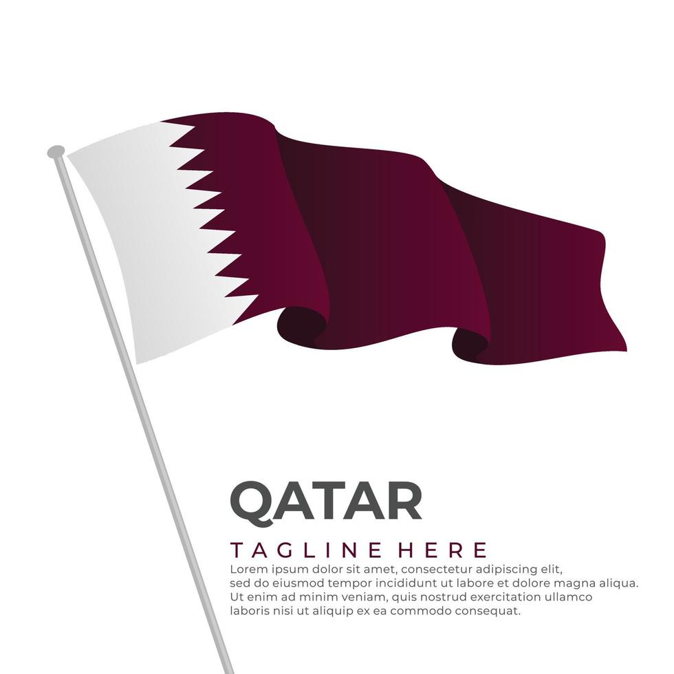 modelo vector Katar bandera moderno diseño