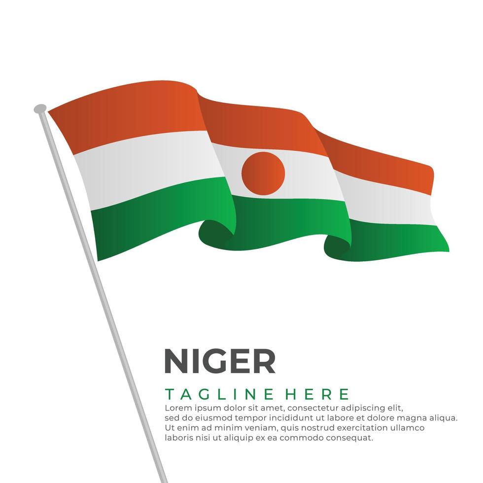 Template vector Niger flag modern design